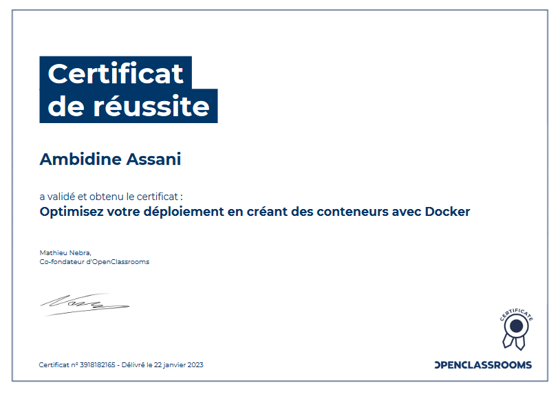 Certification : Optimisez votre déploiement en créant des conteneurs avec Docker