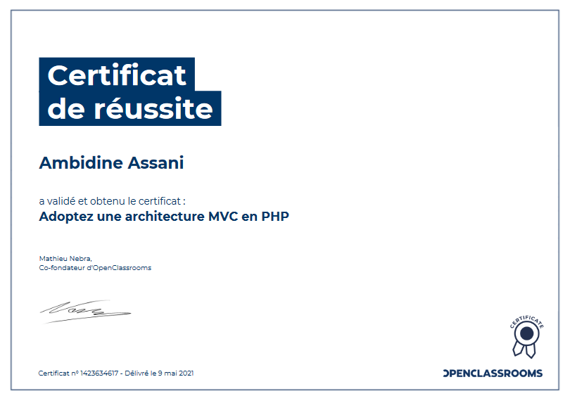 Certification : Adoptez une architecture MVC en PHP